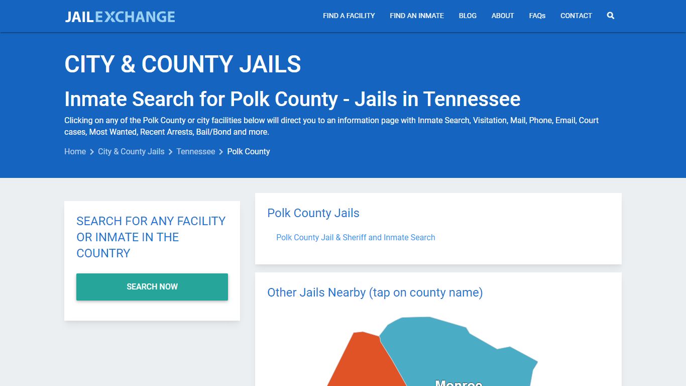 Inmate Search for Polk County | Jails in Tennessee - Jail Exchange